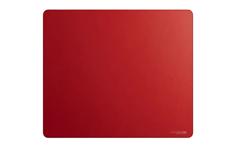 Wine red ARTISAN Hien FX Soft XL mousepad, viewed from above.