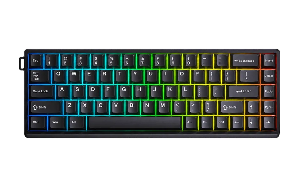 Black AULA WIN68 HE standard keyboard, viewed from above.