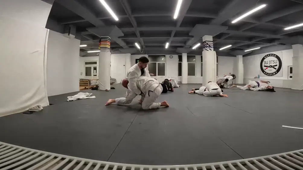 Kimmy practicing jiu-jitsu