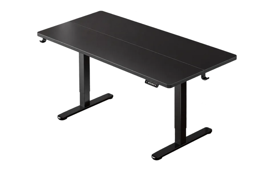 ErGear Electric Standing Desk — 48 x 24 Inch, Black shown without separate accessories on a transparent background.